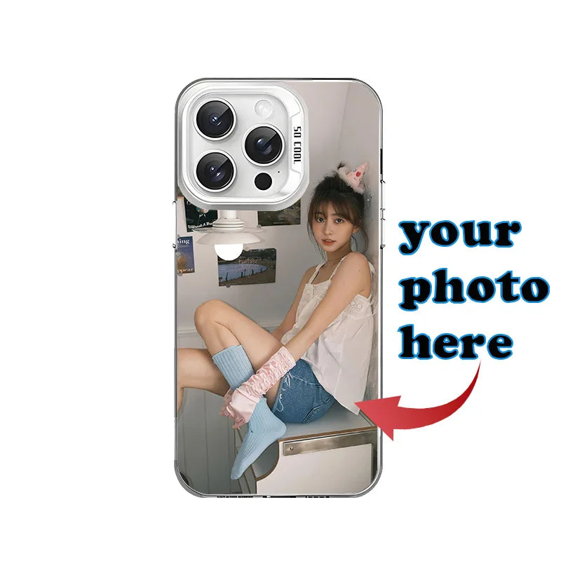 For iPhone 16 15 14 13 12 11 Pro Xs Max Mini 16e XR 7 8 Plus SE 2020 2022 Customized Arbitrary Life Photos Cases Design Pictures