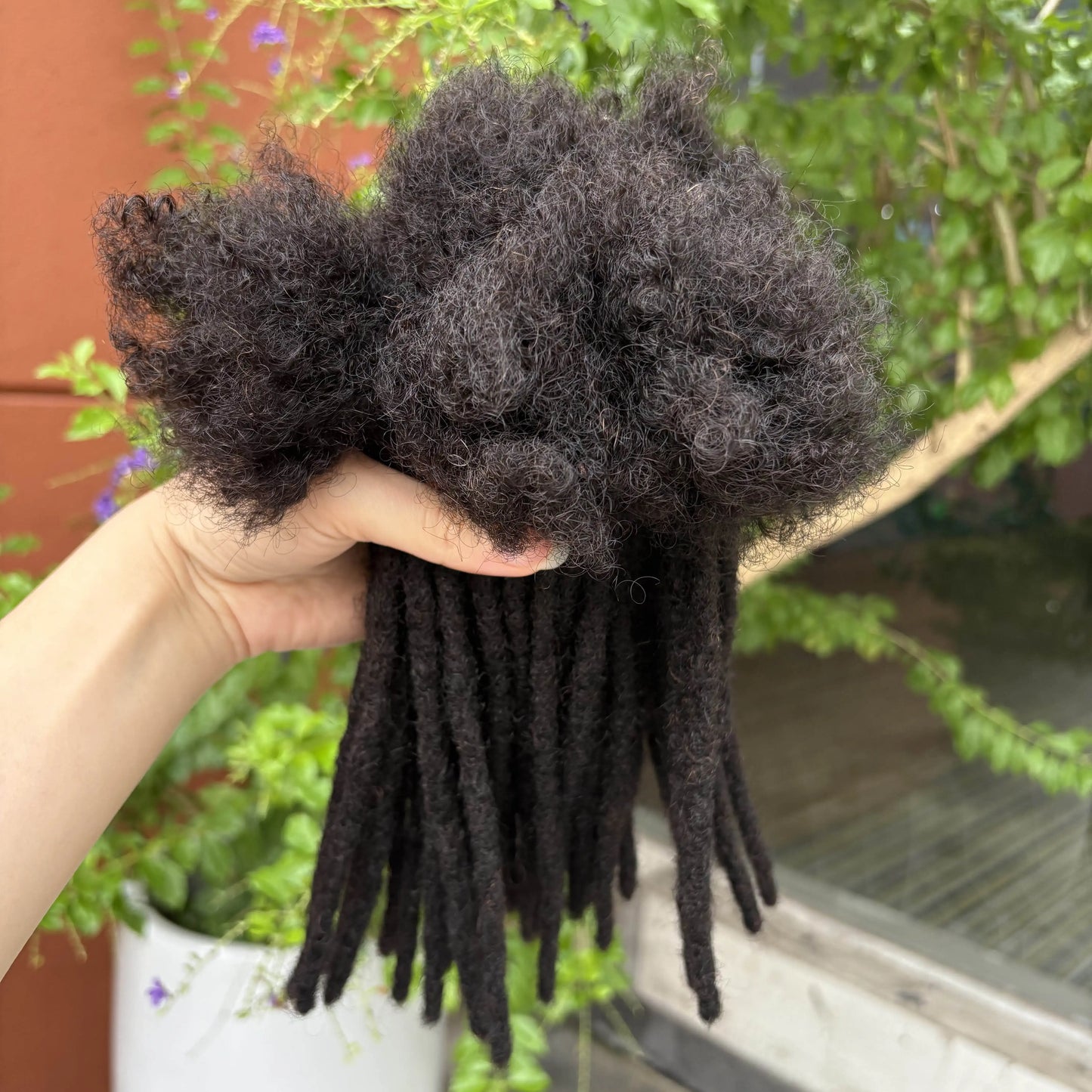 Loc Extension Human Hair with Curly Ends 8-14inch 100% Human Hair Handmade Inter Loc Dreadlock Extension for Men Women Kids