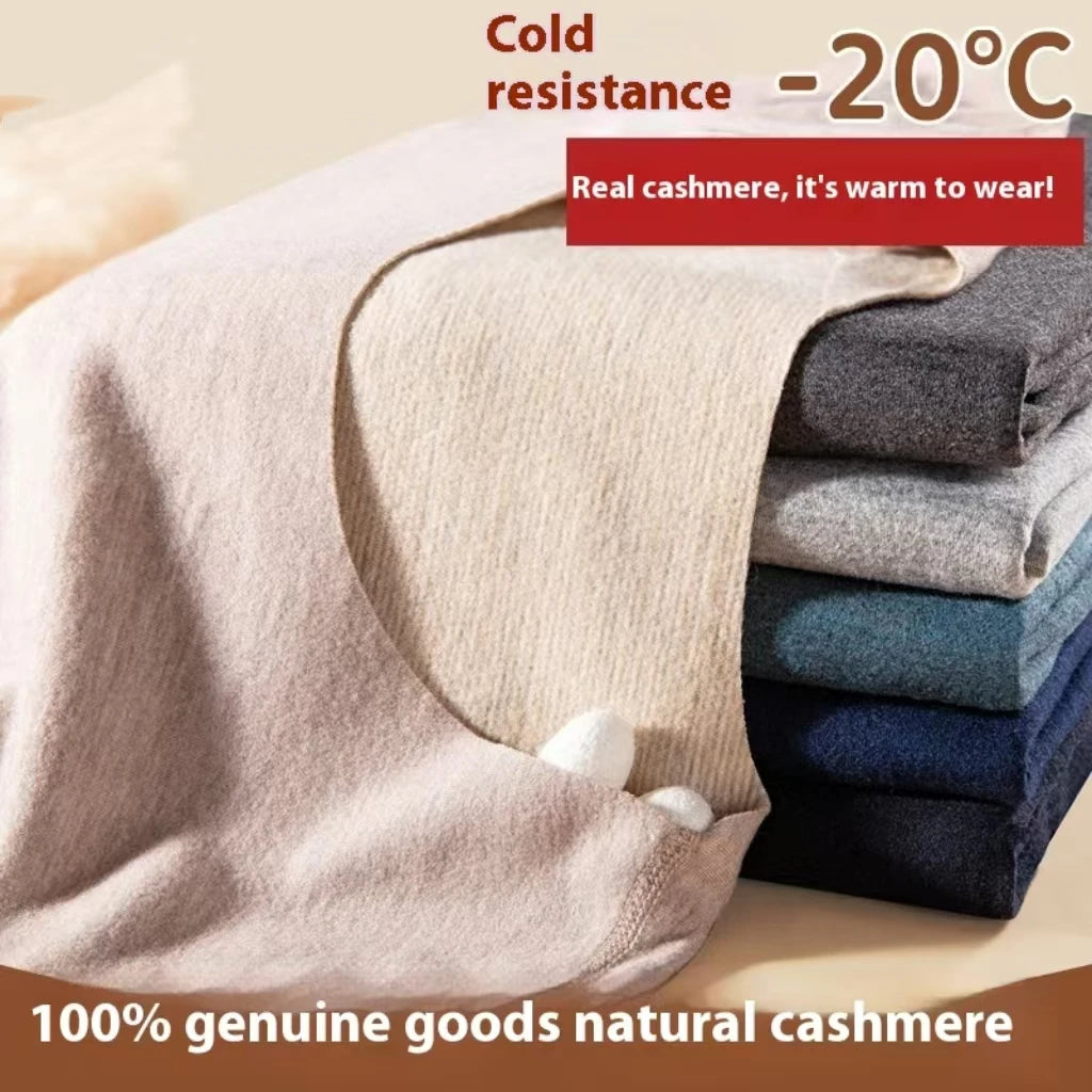 The New Cashmere Silk Thermal Underwear Set of Women's Non-marking Home Wear Wear Grinding Hair Fever Autumn Clothes and Pants