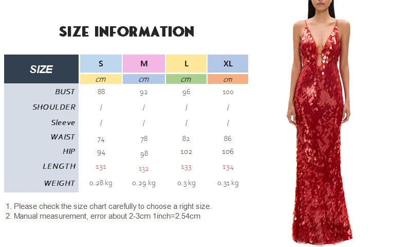 Sexy Women Maxi Dresses Elegant Sequins Sleeveless Female Long Dress Fashion  Solid Deep V Neck Ladies Party Robe Dress