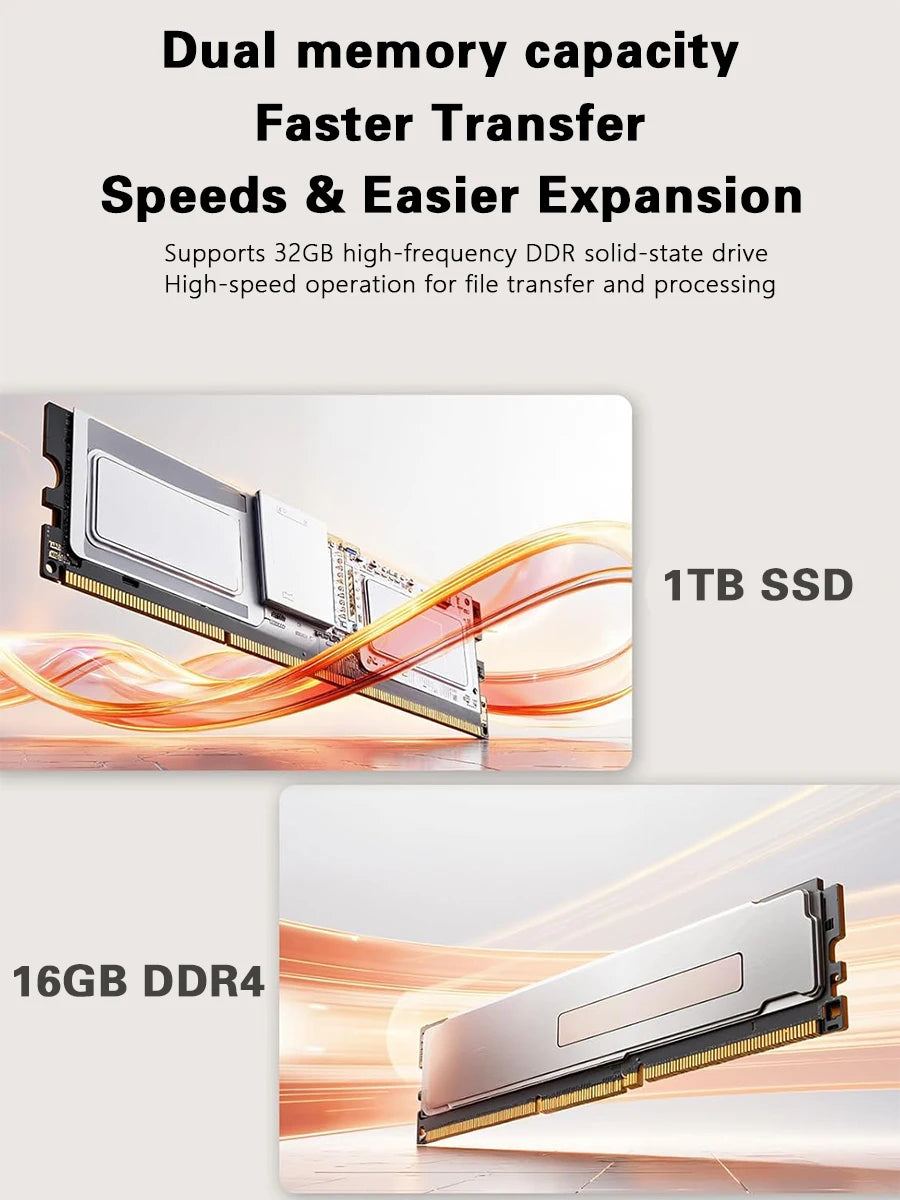 ACEKAMAS 15.6" Portable Laptop Computer Core i3 6100U Windows 11 Pro Gamer Notebook PC 16GB DDR4 1TB SSD Office Laptops Gaming