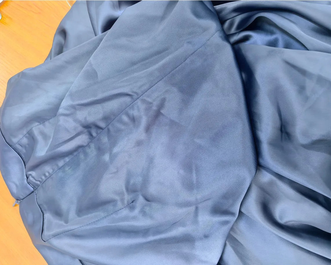 Maxi Formal Luxury Evening Dresses Women Summer Autumn Single Breasted Crystal Satin Tweed Long Dress Blue Party Dinner Vestidos