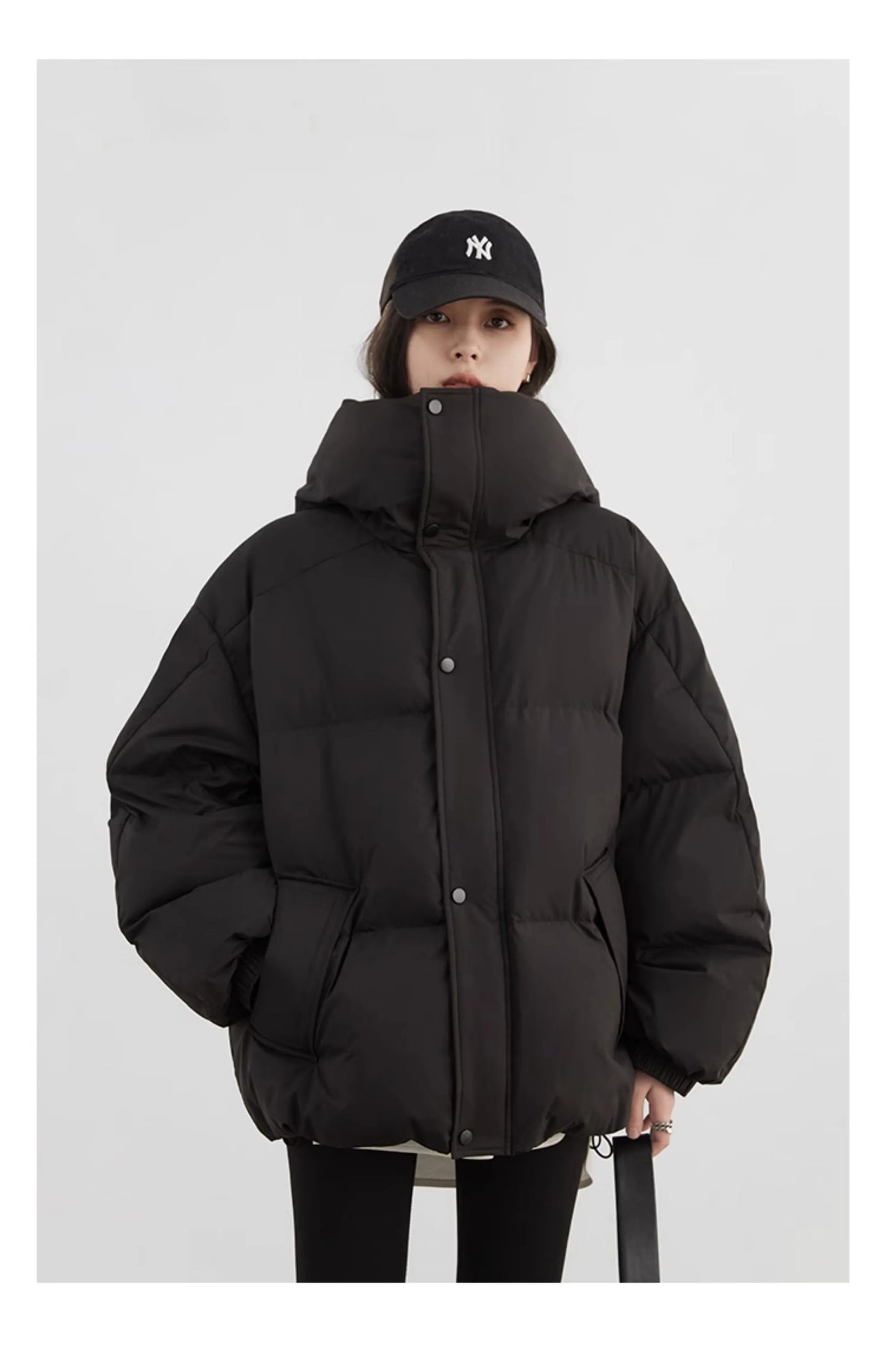 CHIC VEN Women Down Coats New Loose Hooded 90 White Duck Down Down Jacket Female Warm Bread Jacket Autumn Winter 2024