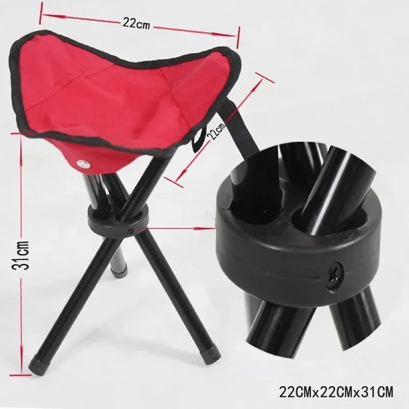 Portable Outdoor Camping Chair Tripod Garden Stool Picnic Beach Chairs Fishing Chairs Travel Chair Folding 3 Legs Stool