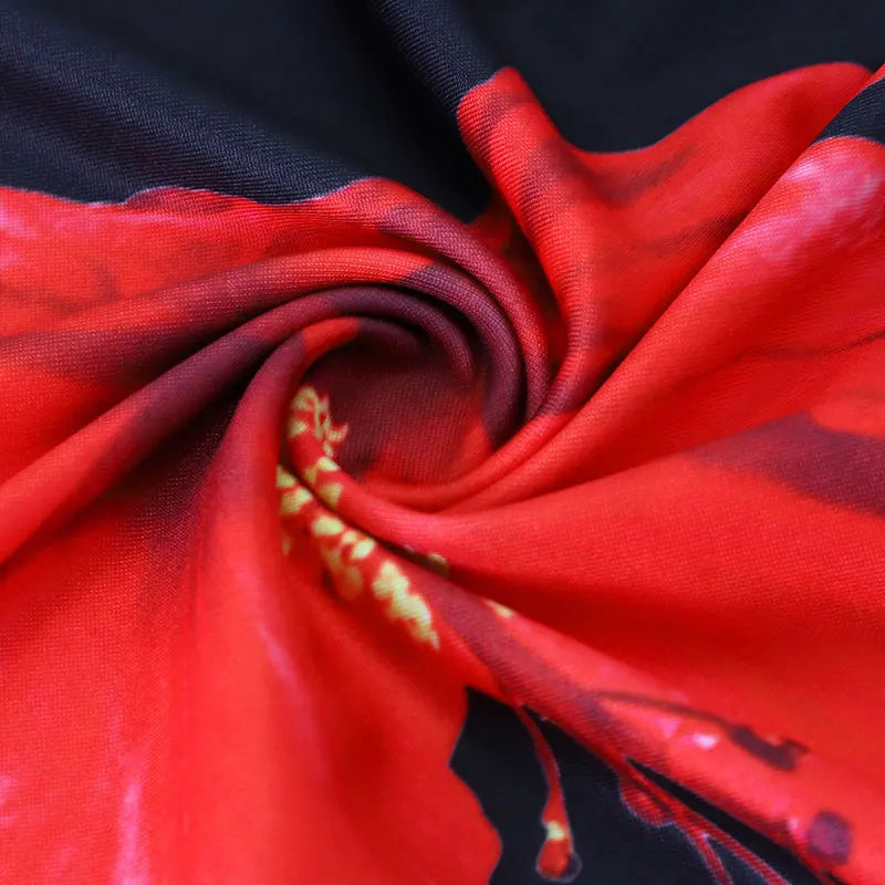 Women's Maxi Dresses Summer New Streetwear Fashion Lace-up Knitted Dress Red Sexy Female Print Backless Low Chest V-Neck Dresses