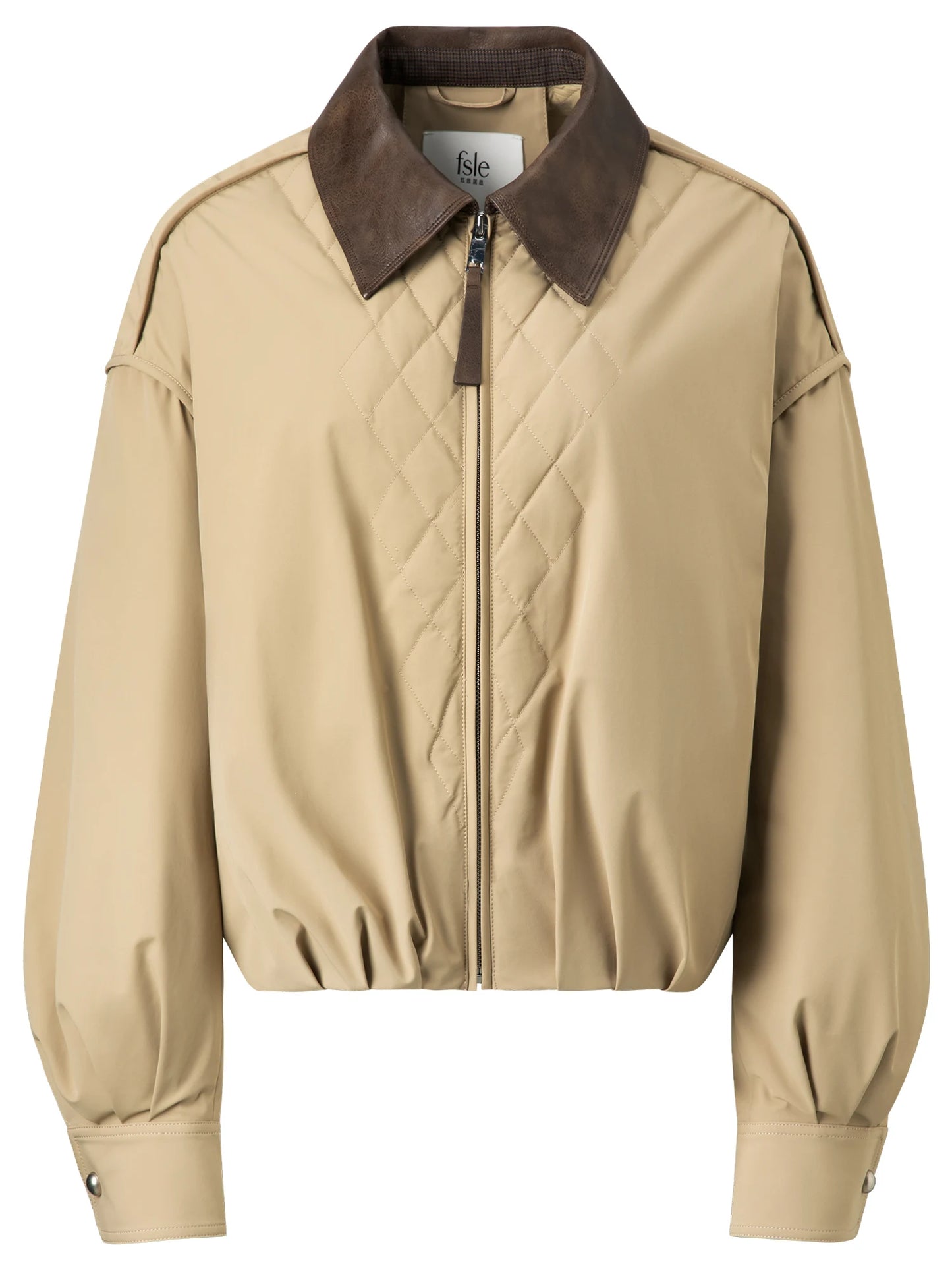 FSLE Barn Style Lightweight Padded Jacket Women's 2025 Winter Vintage Academic Plaid Panel Short Coat Retro College Outerwear