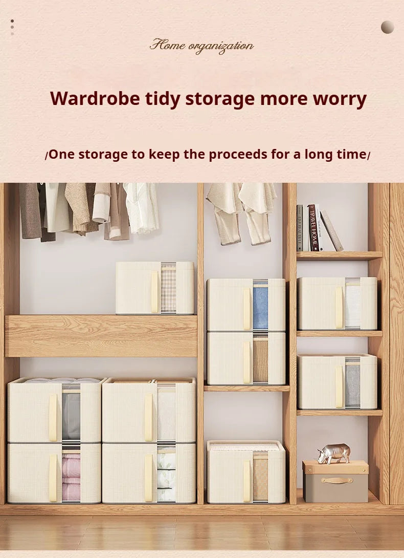 Clothing Storage Box Stack-able Pants Sweater Organizers Household Closet Divider Boxes Wardrobe Storage Organizer