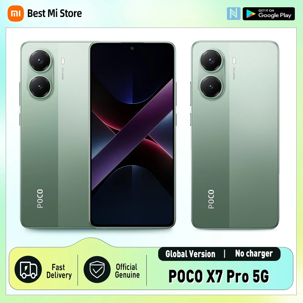 POCO X7 Pro 5G Global Version 256GB/512GB Dimensity 8400 Ultra 6.67" AMOLED Display, 120Hz, 50MP, 6000mAh, NFC, IP68, No Charger