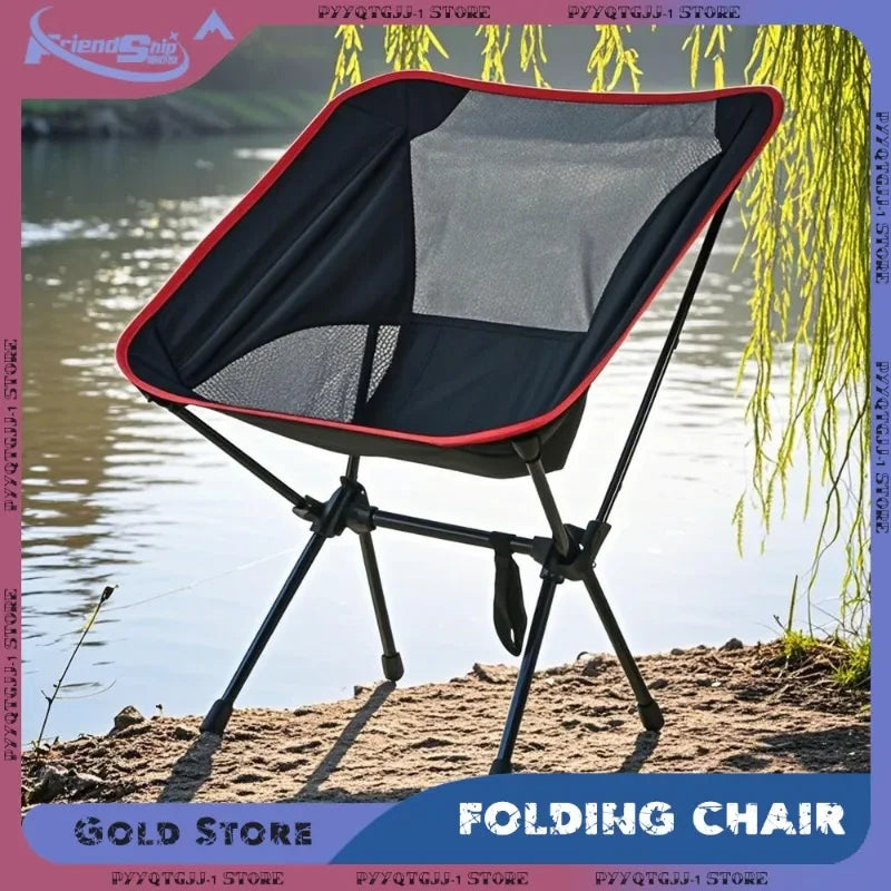 Outdoor Folding Chair Portable Ultralight Oxford Fabric Fishing Moon Chairs Detachable Hiking Camp Lightweight Chair Furniture