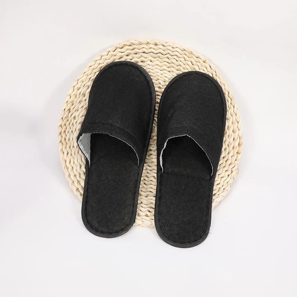 1 Pair Hotel Slippers Men Womens Top Quality Velvet Travel Disposable Cotton Home Hospitality Shoes Cheap SPA Guest Slides