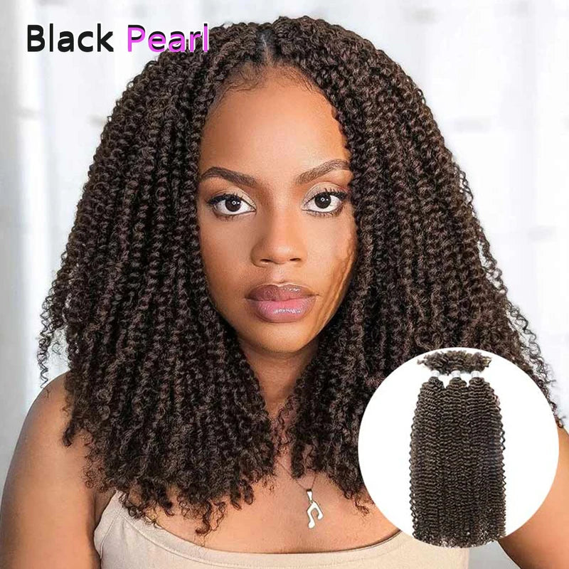 Peruvian Afro Kinky V Bulk Natural 1Pcs/100g Kinky Curly Hair for Twist Crochet Braiding Hair 100% Remy Human Bulk Hair