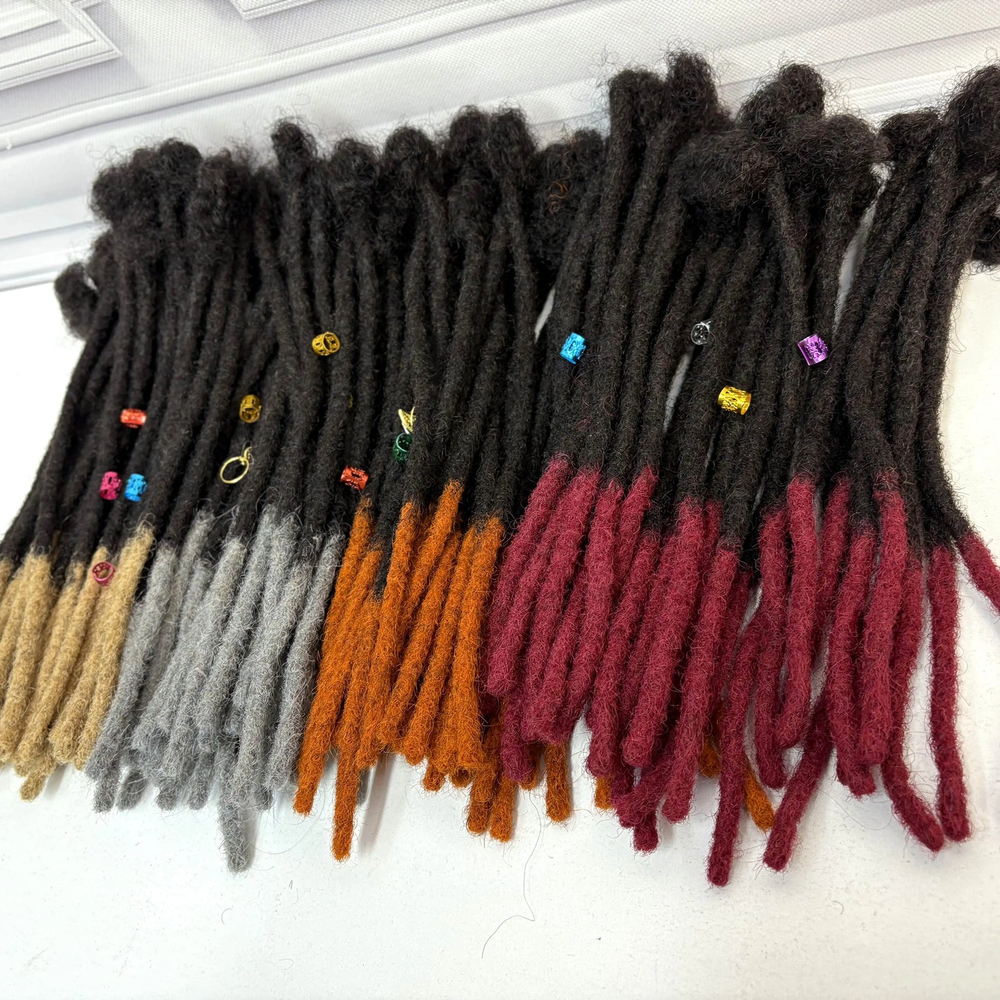 0.6cm Colored Loc Extension Human Hair 10 inch 50 Strands Full Handmade 100% Human Hair Loc Dreadlock Extensions for Men Women