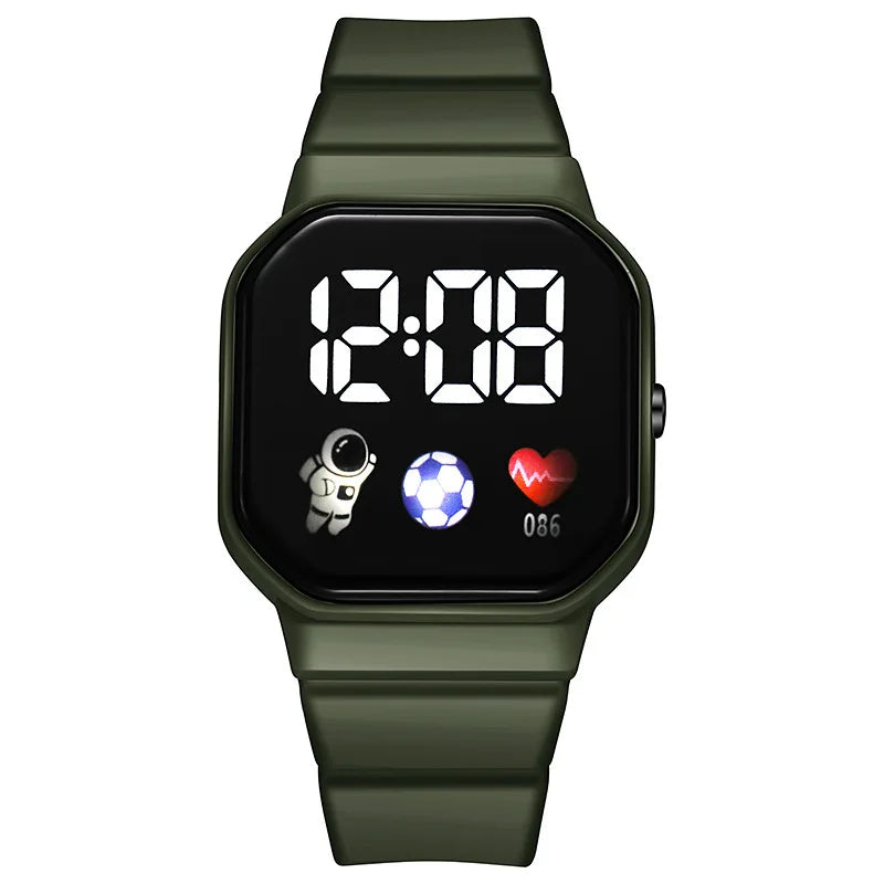 2025 LED Digital Watch For Kids Boys Sports Waterproof Watches Girls Silicone Digital Watch Casual Childrens Electronic Reloj