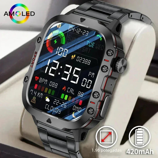 Military Men Smart Watch Bluetooth Call Fitness Clock Heart Monitor 3ATM Swim Waterproof Sport Smartwatch for Xiaomi iPhone 2025