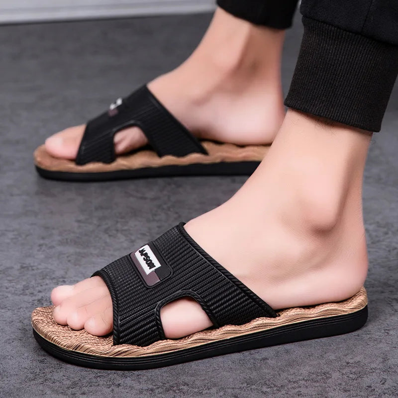 Summer Men Home Slippers Soft Indoor House Shoes Women Slides Sleepers Slipers Bathroom Room Bedroom For Guests Big Size 48 49