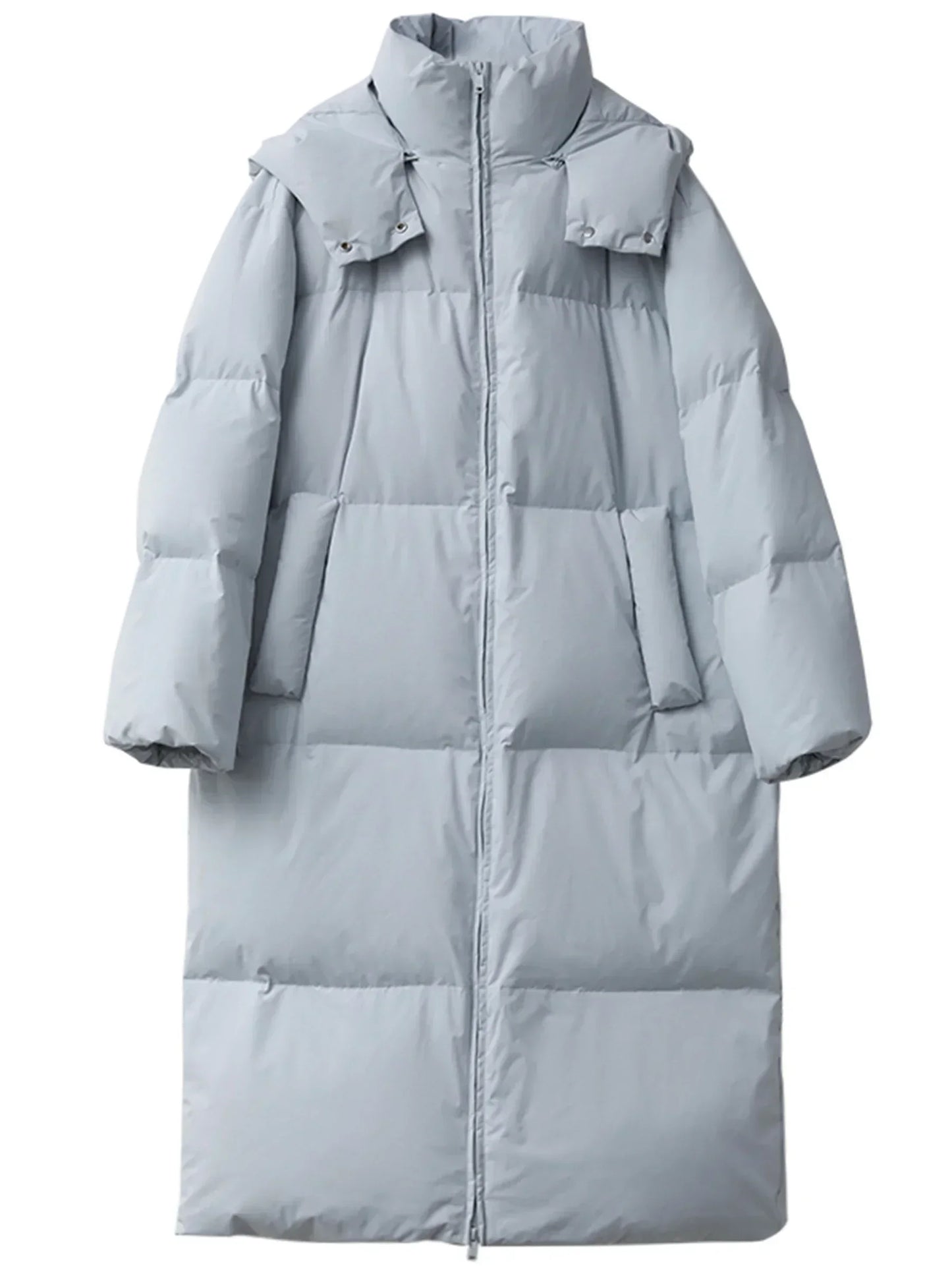 CHIC VEN Fashion Women Down Coats Hooded Thick Loose Solid Female 90 White Duck Down Jacket Ladies Topcoat Autumn Winter 2025