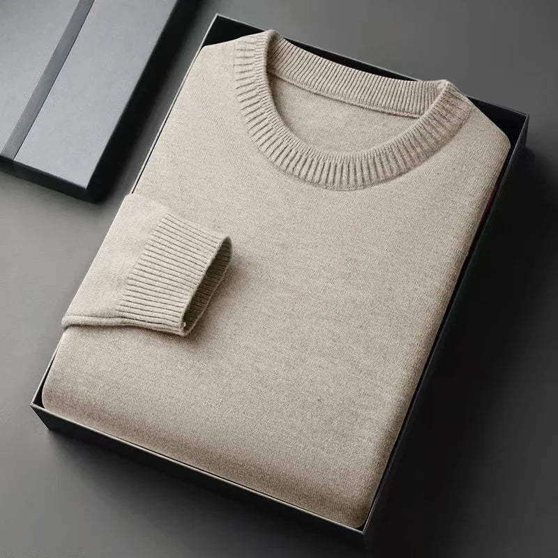 Men's Dress Crew Neck Sweater Slim Fit Lightweight Sweatshirts Knitted Pullover Streetwear Casual Fashion Long Sleeve Sweater
