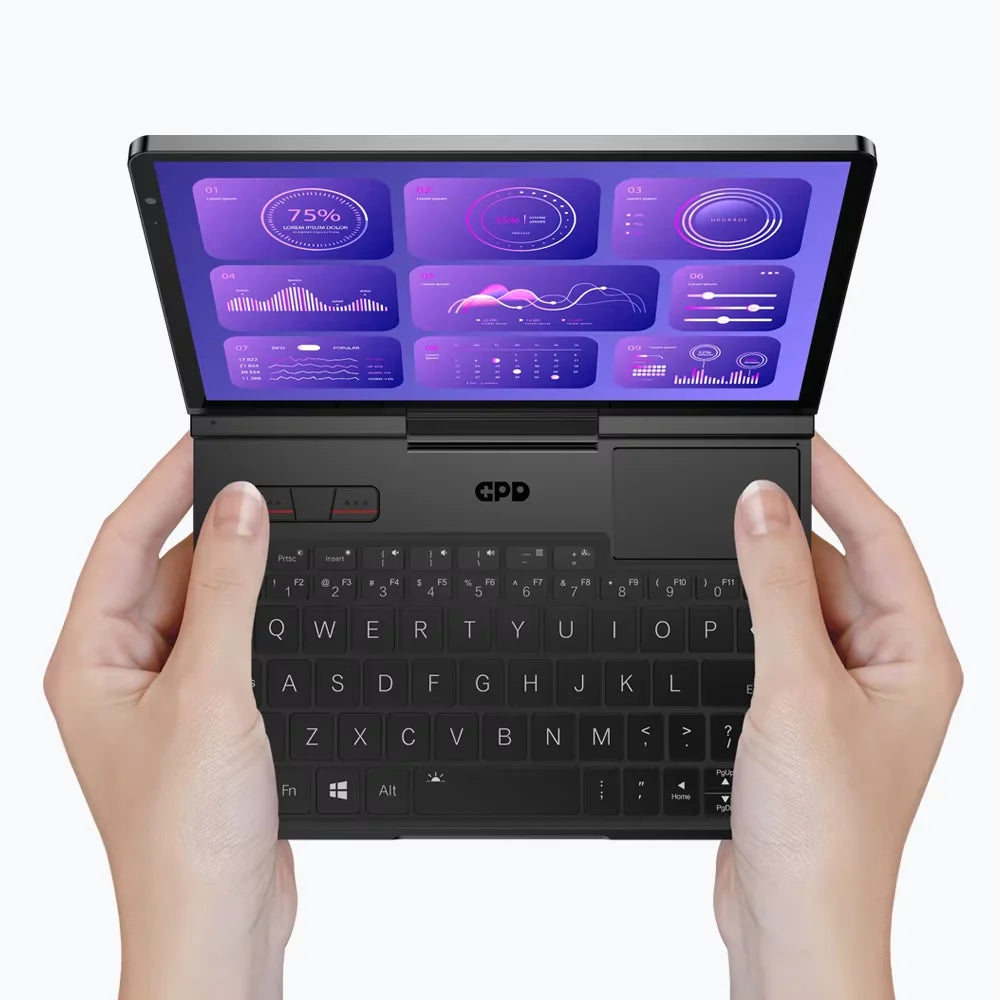 New 2025 version! GPD Pocket 4 8.8-inch AMD AI 9 HX 370 64GB RAM 2TB NVMe 2.5K resolution 144Hz refresh rate Gaming Mini Laptop