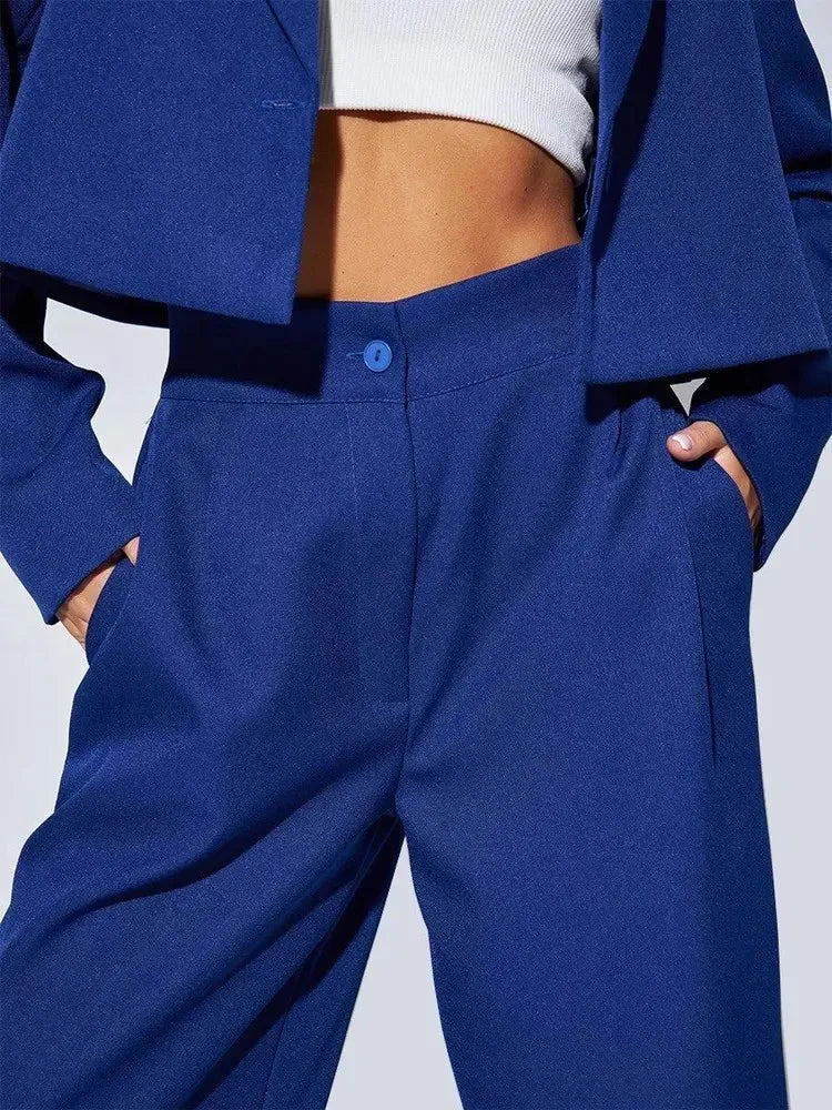 Women's Clothing 2025 Autumn New Fashion Casual Short Small Suit Slim Fit Trousers Women's Suit Костюм Женский Летний