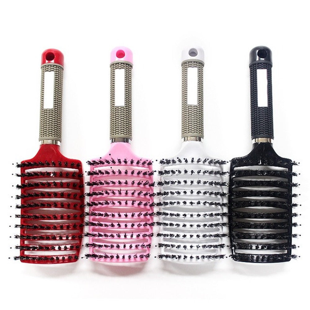 Hair Brush Scalp Massage Comb Hairbrush Bristle&Nylon Women Wet Curly Detangle Hair glove for Salon Hairdressing Styling Tools