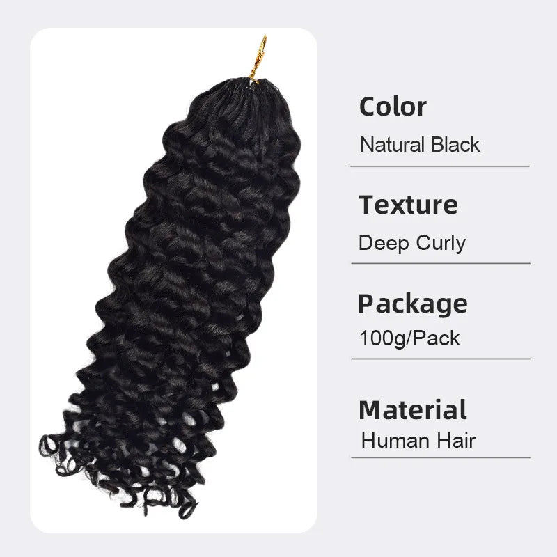Crochet Knitted Hair Natural Color Multi Curvature Collection Human Hair Brazilian Virgin Remy Full Hand Weaving Natural Color