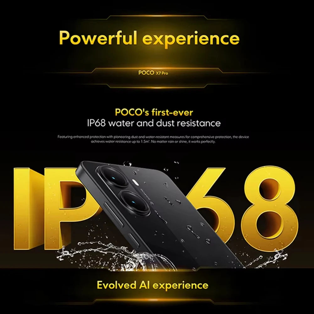POCO X7 Pro 5G Global Version 256GB/512GB Dimensity 8400 Ultra 6.67" AMOLED Display, 120Hz, 50MP, 6000mAh, NFC, IP68, No Charger