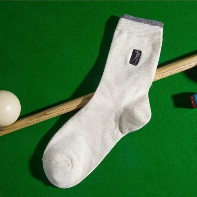 New High Quality Men's Socks Business Casual Long Socks The Golf Logo Spring Autumn Winter Warm Dress For Man Gifts Size 38-45