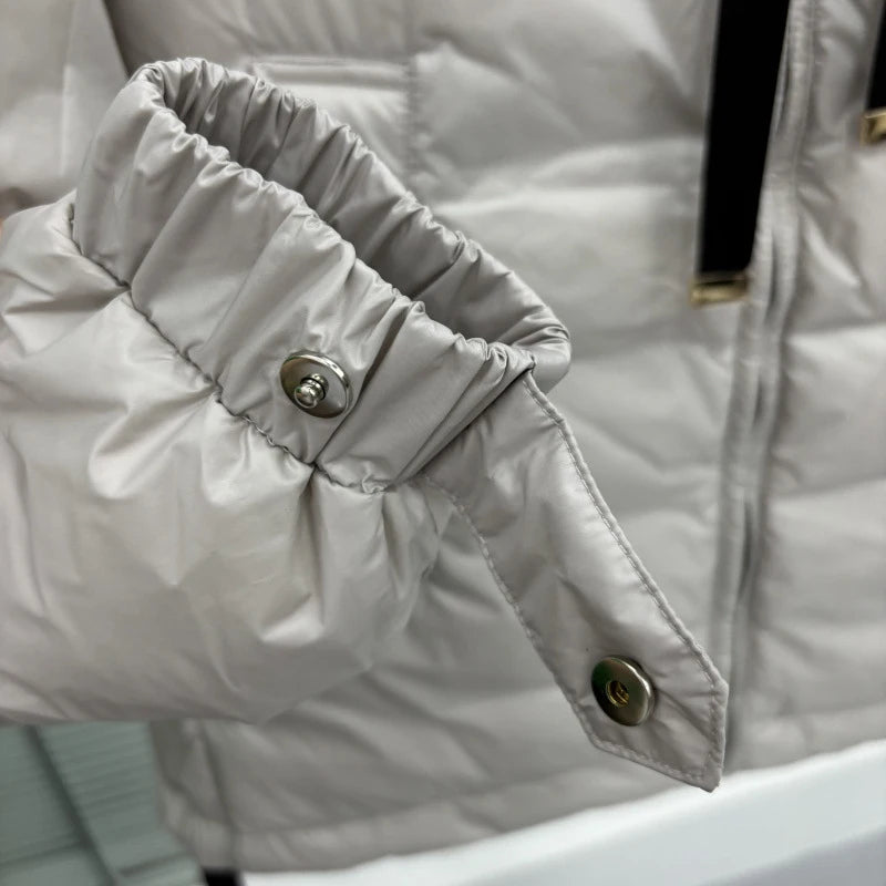 Schinteon Women's 90% White Duck down Jacket Casual Loose Oversize Autumn Winter Outwear with Hood Top Quality Coat 2025 New