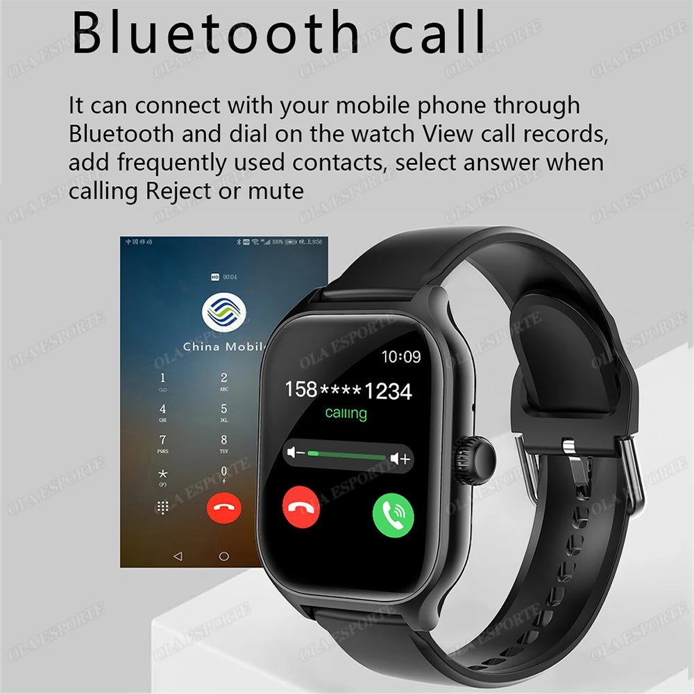 New Smart Watch Women Health Monitor Bluetooth Call Waterproof Wristwatch Sport Fitness Tracker Men Smartwatch For Android IOS