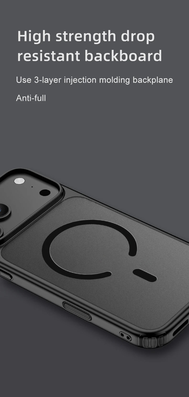 Wlons Magsafe Magnetic Wireless Charging Frosted Shockproof Case for iPhone 17 Pro Max 17 Air Skin Feel Rugged Armor Cover
