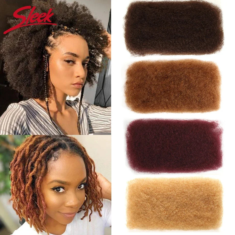 Afro Kinky Curly Bulk Human Hair For Braid Twists Curly Hair Extension Peruvian Hair for Dreadlock Extension Create Dreadlocks