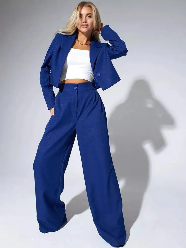 Women's Clothing 2025 Autumn New Fashion Casual Short Small Suit Slim Fit Trousers Women's Suit Костюм Женский Летний