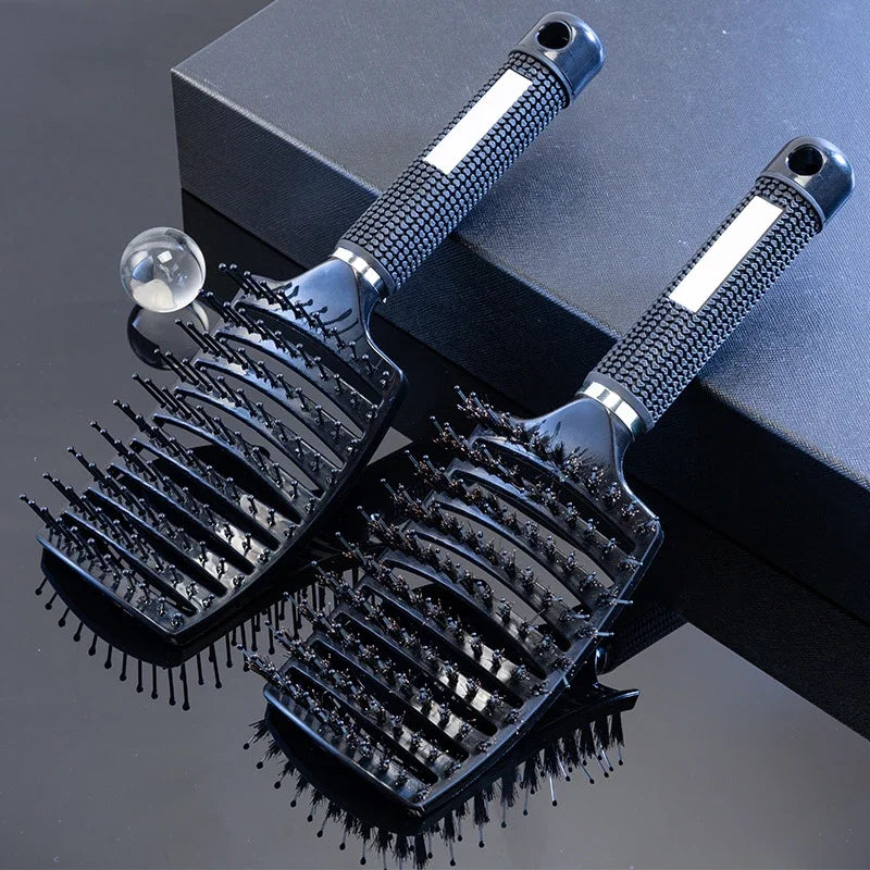 Hair Brush Scalp Massage Comb Hairbrush Bristle&Nylon Women Wet Curly Detangle Hair glove for Salon Hairdressing Styling Tools