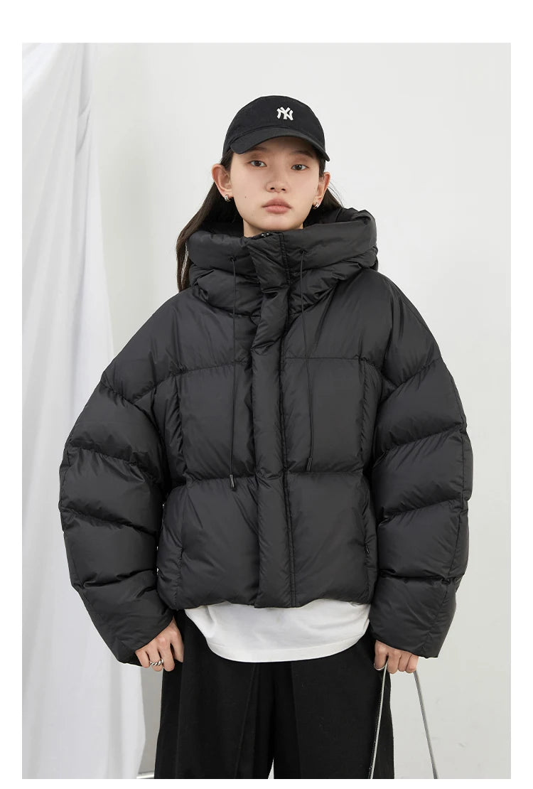 CHIC VEN Women Down Coats Loose Casual New Hooded 90 White Duck Down Female Down Jacket Autumn Winter 2025