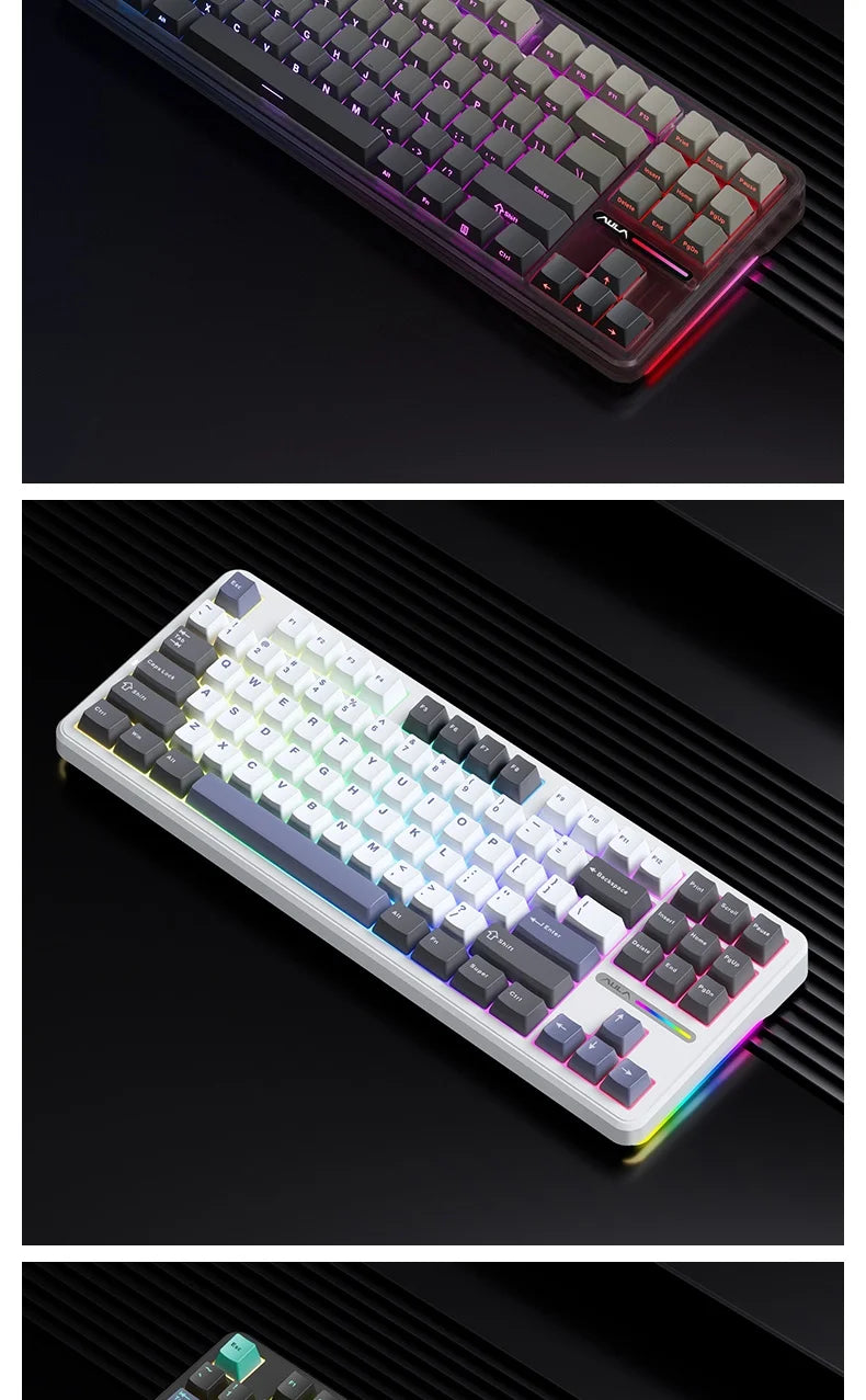 Aula Spider F87 Pro Mechanical Keyboard Wireless Customizable Triple Mode Bluetooth Gaming Esports Computer Side-Engraved Keycap