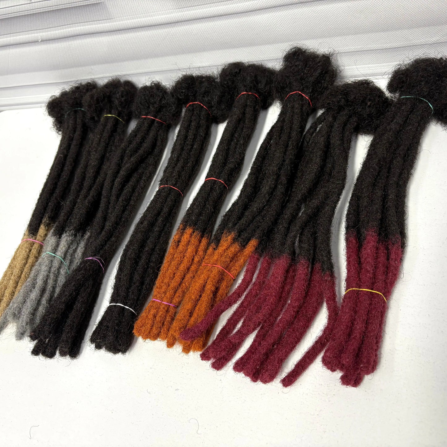 0.6cm Colored Loc Extension Human Hair 10 inch 50 Strands Full Handmade 100% Human Hair Loc Dreadlock Extensions for Men Women
