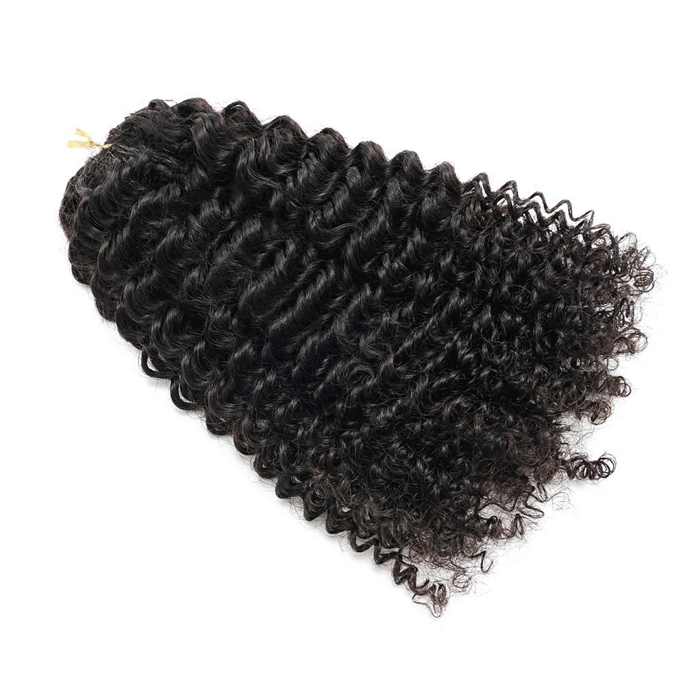 Pre-divided Bulk Hair for Braiding Deep Curly Human Hair Knotless Crochet Braids 100gram/lot Boho Braids Invisible with String
