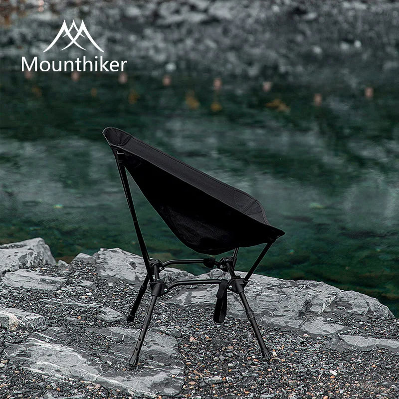 Mountainhiker Outdoor Camping Ultralight Travel Hiking Picnic Folding Storage Chairs Beach Fishing Detachable Moon Chair 1.2KG