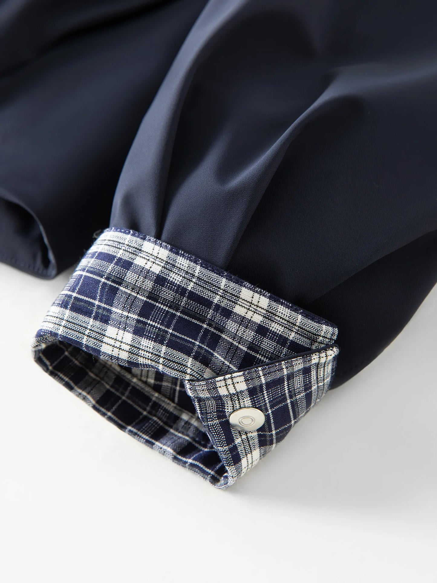 FSLE Barn Style Lightweight Padded Jacket Women's 2025 Winter Vintage Academic Plaid Panel Short Coat Retro College Outerwear