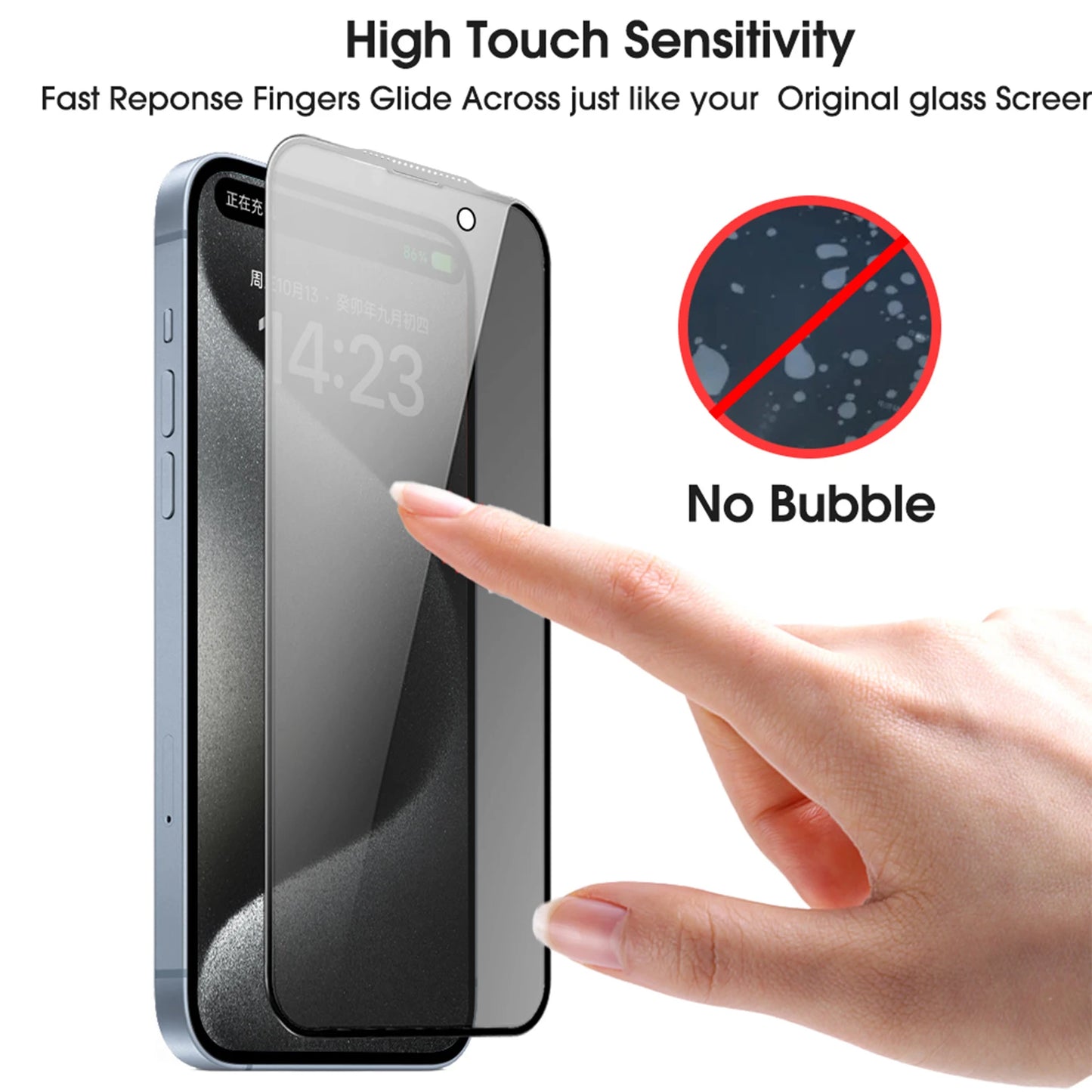 Anti Spy Tempered Glass Screen Protectors for IPhone 17/17 Air/17 Pro/17ProMax Private Film with Installation Frame for IPhone17