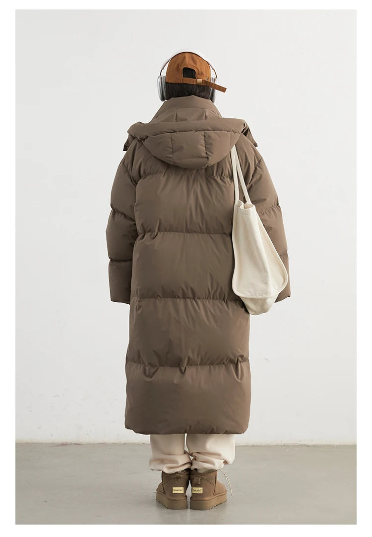 CHIC VEN Korean Women White Down Coats Loose Solid Female 90 White Duck Down Jacket for Woman Tops Autumn Winter 2024 Clothing