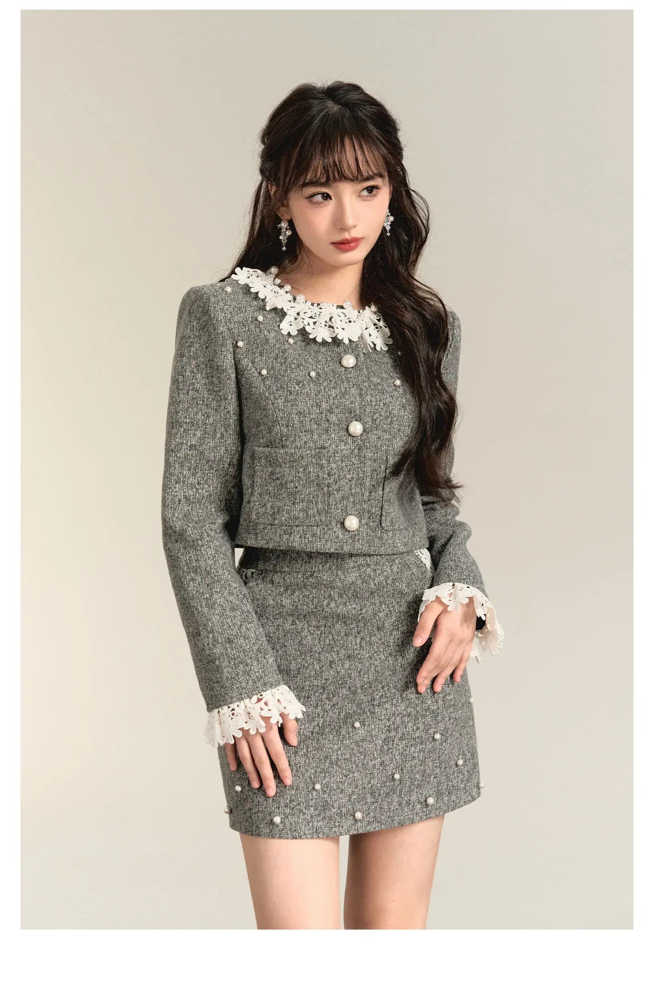 2024 new Winter clothes for women two piece set Jackets Coat + Skirt Female conjuntos para mujeres 2 piece sets women outfit