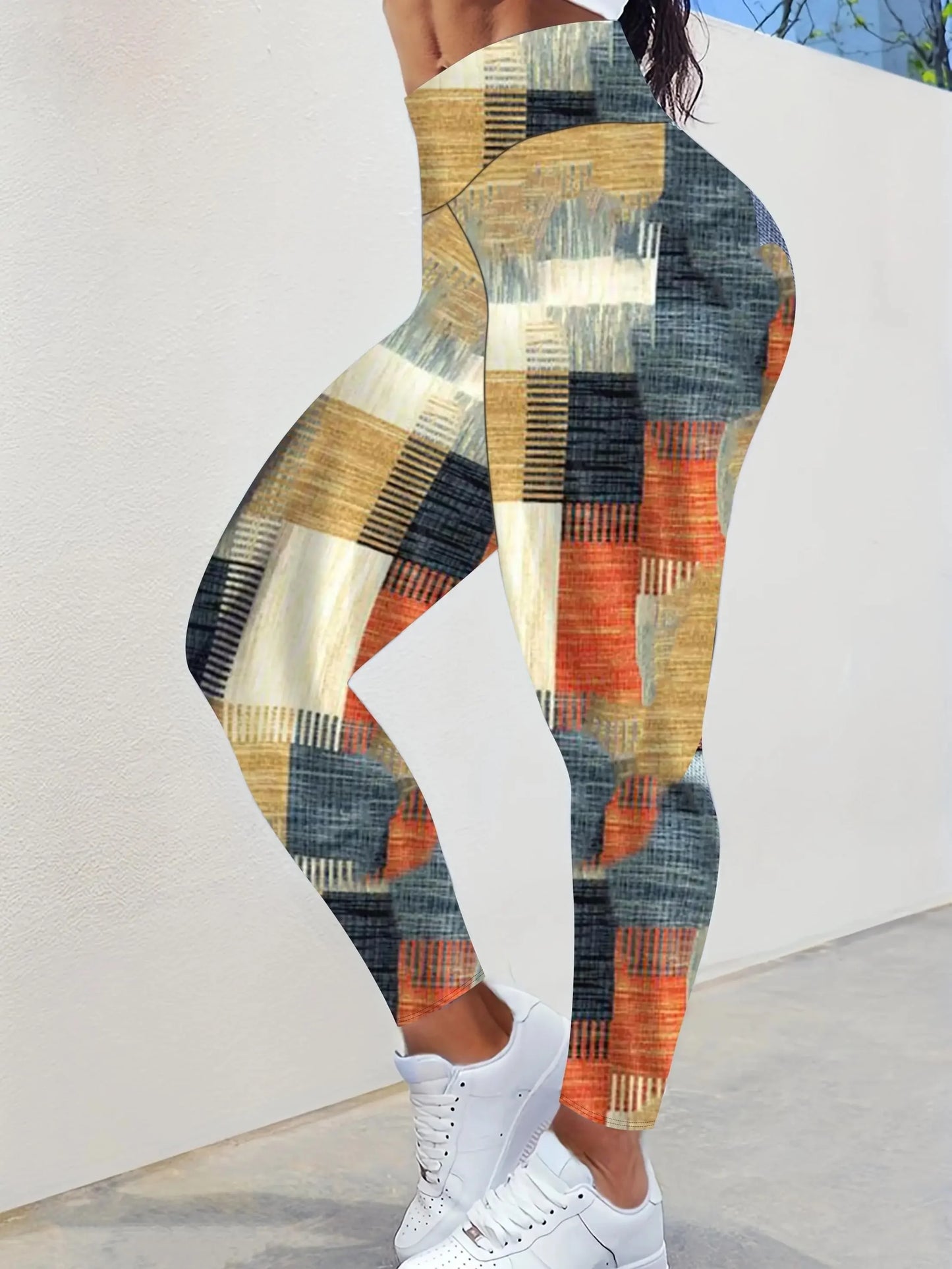 Women's Plus Size 1XL-5XL Casual Tights Sports Pants Casual Colored Slim Fit High Waist Pants Imitation Denim Tight Leggings