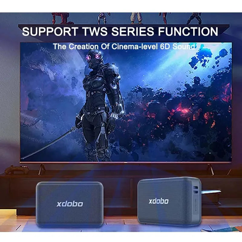 XDOBO X8 PRO 120W Super Power Speaker With 2 Microphone Subwoofer Waterproof Support TWS Wireless Karaoke Stereo Outdoor Speaker
