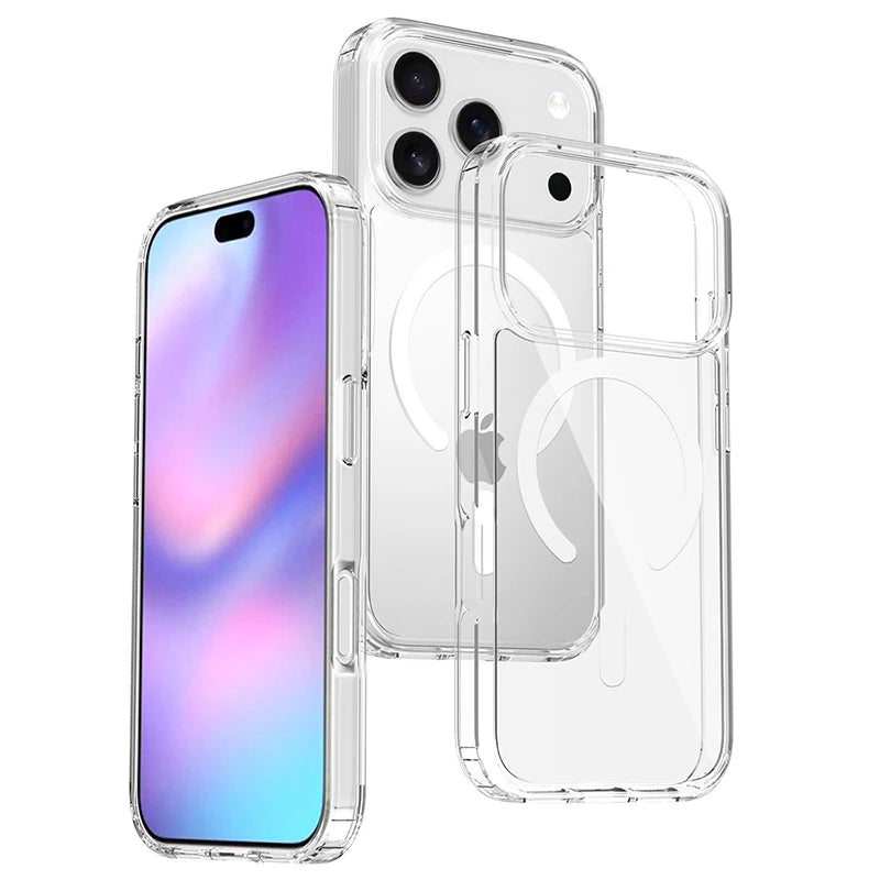 Magnetic Magsafe Case For iPhone 17 Pro Max Hybrid Hard Cover for iPhone17ProMax iPhone17Pro 2025 Clear Shockproof Soft Shell