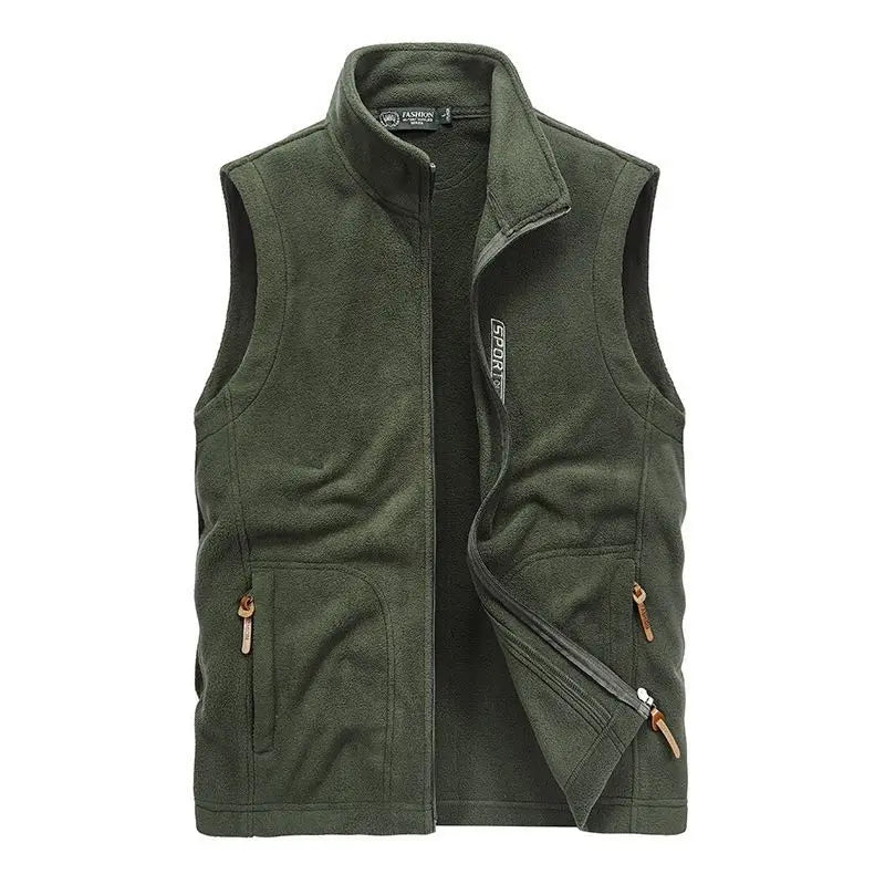 Men Autumn Winter Soft Shell Vest Jacket 2025 New Sleeveless Coat Men Fashion Multiple Pockets Casual Waistcoat Men Plus Size